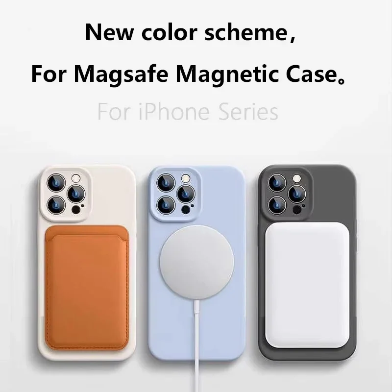 YCAPEN Magnetic Liquid Silicone Case for iPhone 17/16/15, MagSafe Compatible Shockproof Slim Cover