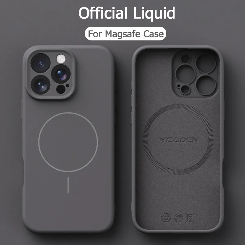 YCAPEN Magnetic Liquid Silicone Case for iPhone 17/16/15, MagSafe Compatible Shockproof Slim Cover