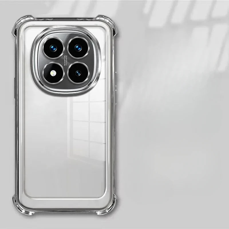 Clear Transparent Shockproof Plating Silicone Case For Xiaomi Redmi Note 15 Pro Plus 4G 5G Soft Back Cover