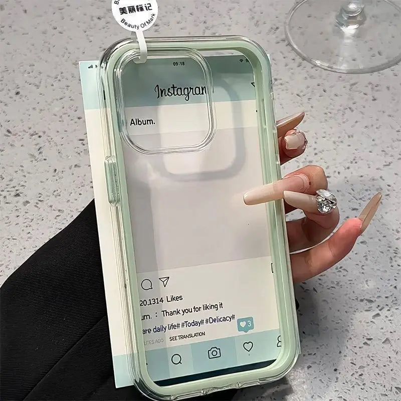 For OPPO Find X9 Pro Case New Transparent Frame 2-in-1 Large Hole Soft Shell Anti-drop Cover For Find X9 Shockproof Funda