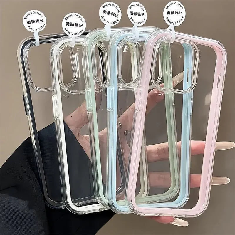 For OPPO Find X9 Pro Case New Transparent Frame 2-in-1 Large Hole Soft Shell Anti-drop Cover For Find X9 Shockproof Funda