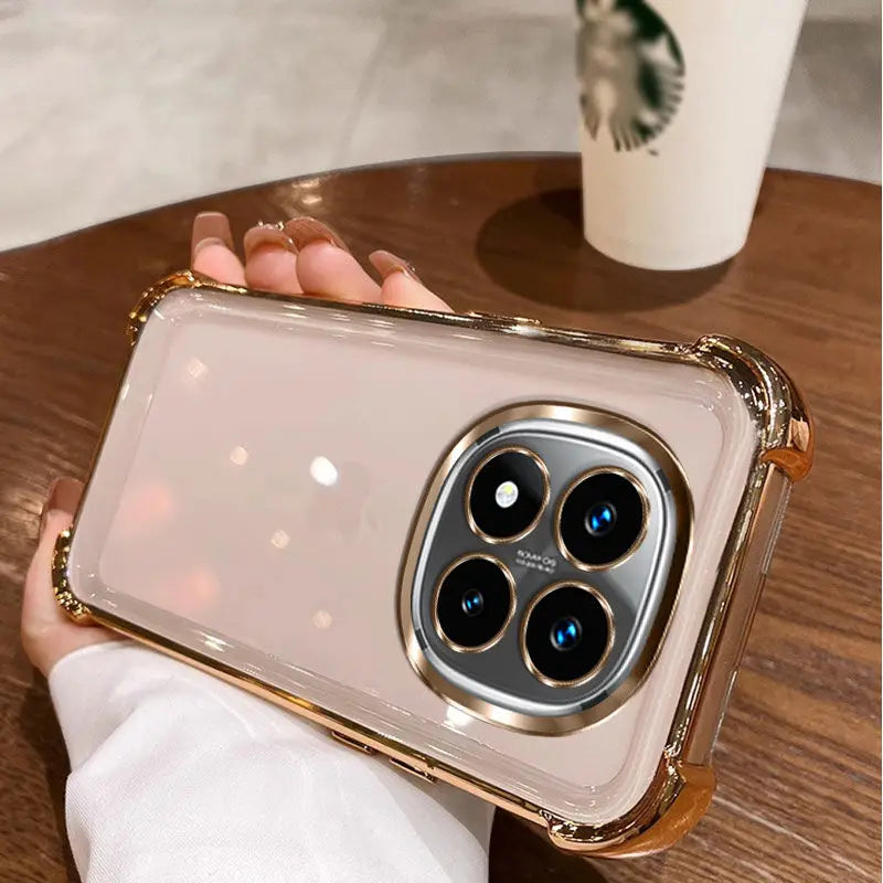 Clear Transparent Shockproof Plating Silicone Case For Xiaomi Redmi Note 15 Pro Plus 4G 5G Soft Back Cover