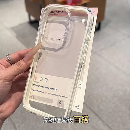 For OPPO Find X9 Pro Case New Transparent Frame 2-in-1 Large Hole Soft Shell Anti-drop Cover For Find X9 Shockproof Funda