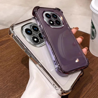 Clear Transparent Shockproof Plating Silicone Case For Xiaomi Redmi Note 15 Pro Plus 4G 5G Soft Back Cover