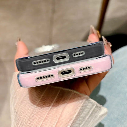 Luxury Candy Color Frame Clear Phone Case For iPhone 17 Pro Case iPhone 13 16 12 11 14 15 Pro Max Soft Shockproof Bumper Cover